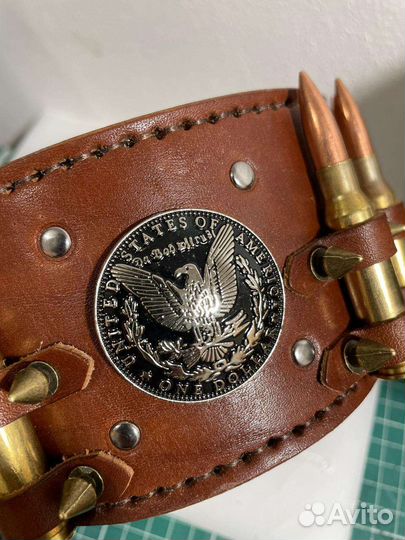 Ошейник кожаный