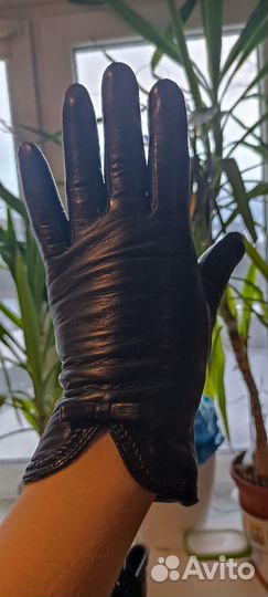 Перчатки 6.5 кожа ягнёнка шерсть