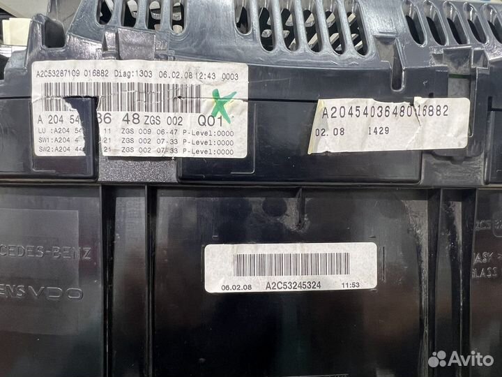 Щиток приборов mercedes w 204