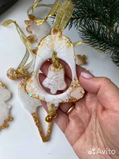 Набор елочных игрушек ручной работы