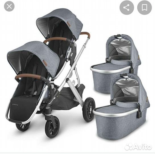 Коляска для двойни uppababy vista с допами 2020г