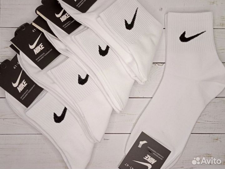 Носки nike высокие белые