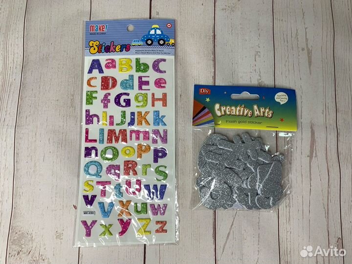 Наклейки цифры буквы