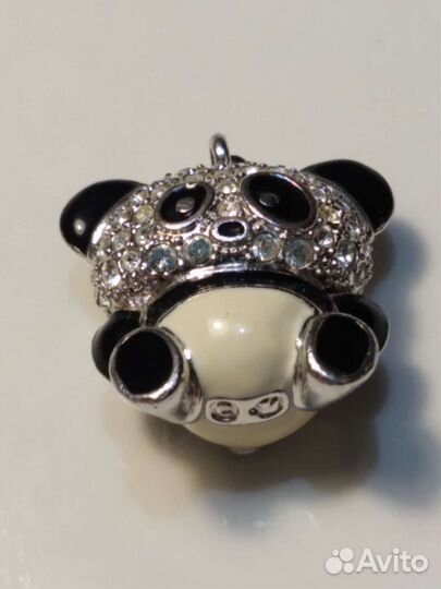 Кулон. Подвеска. Панда. Swarovski