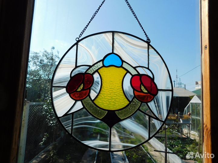 Ловец солнца, витраж в технике тиффани