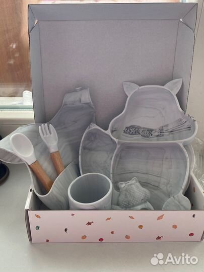 Набор детской силиконовой посуды