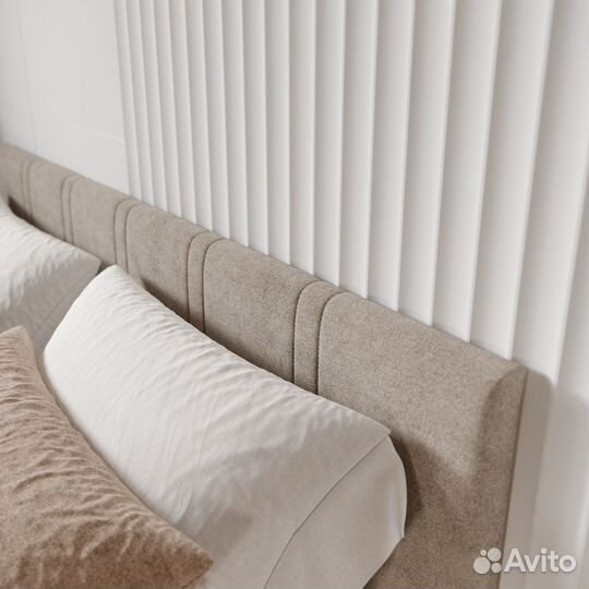 Кровать Ника 160+ПМ теплый бежевый