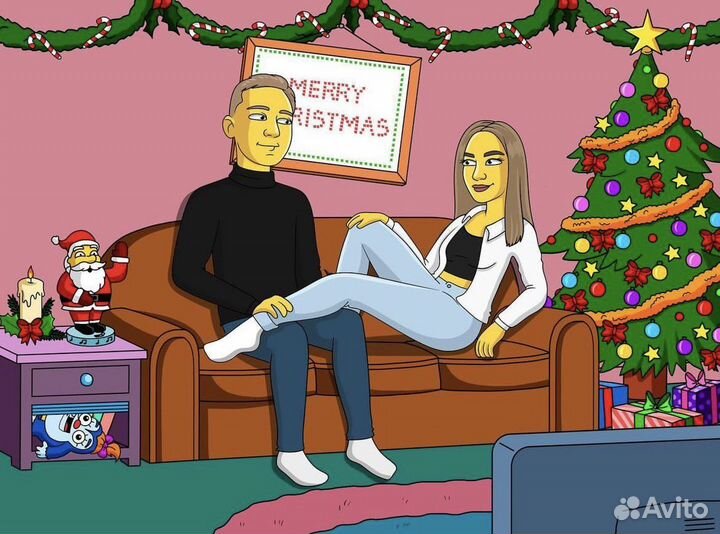 Портрет в стиле Симпсоны