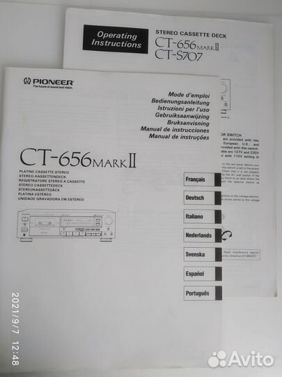 Инструкции мануалы копии для кассетных дек Pioneer