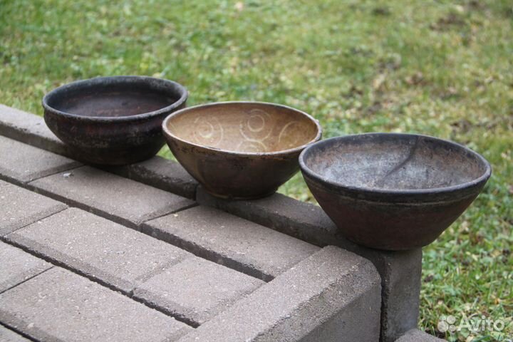 Тарелки 3 шт Тарелка глубокая старинная посуда 19в