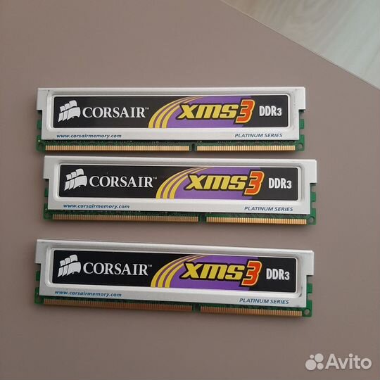 Память 6GB DDR3 Corsair XMS3 1600 MHz игровая