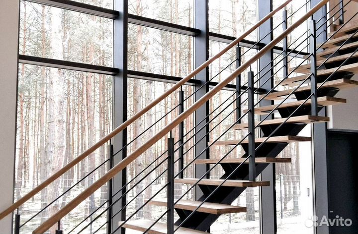 Лестница прямая под ключ