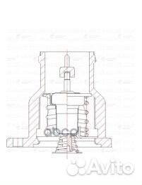 Термостат с ниж. крышкой для а/м ваз 1117-19 Ка