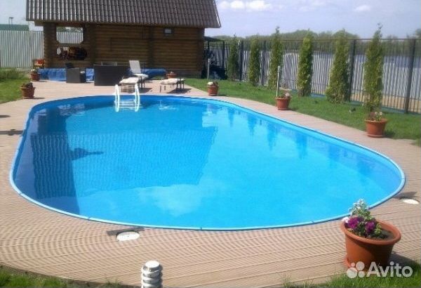 Бассейн сборный овальный вкапываемый глубина 1,5м