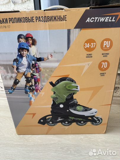 Раздвижные ролики 34 37 actiwell новые