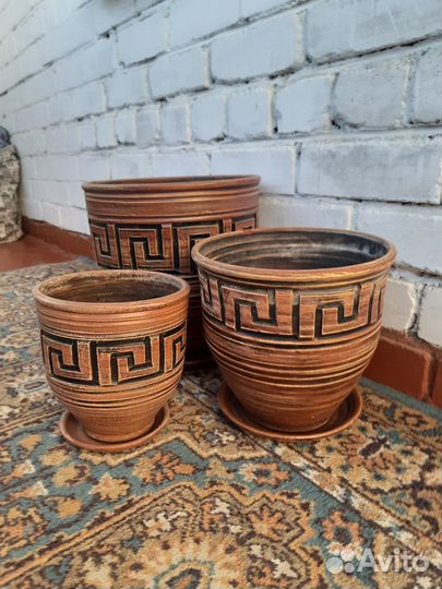 Продам набор керамических кашпо