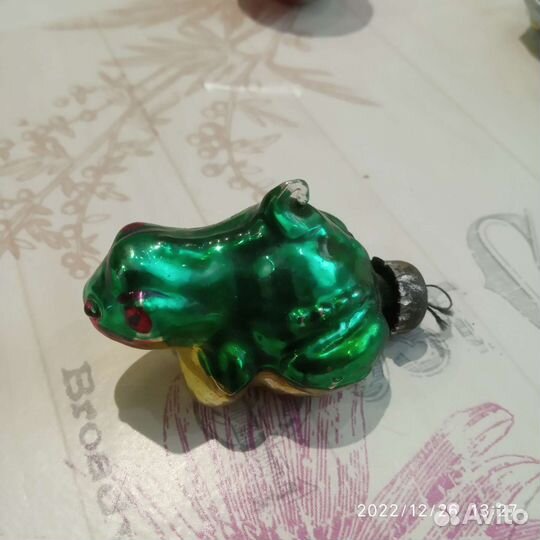 Ёлочные игрушки СССР. Крокодил. Лягушка и т. д