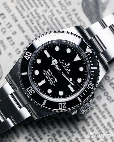 Часы Rolex Submariner стальные черные 3235