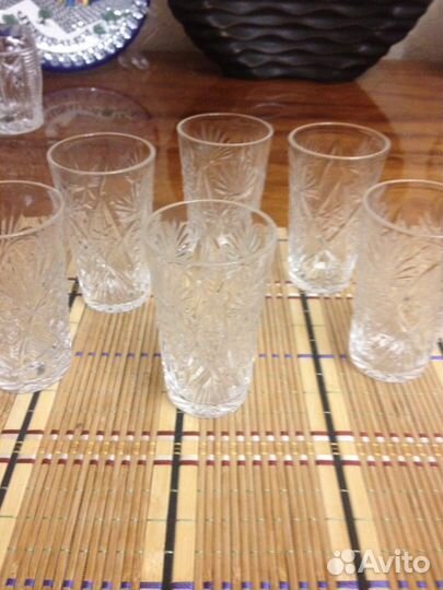 Кружечки, стаканчики, рюмки хрустальные