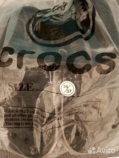 Crocs сабо маркировка 37/38 черные