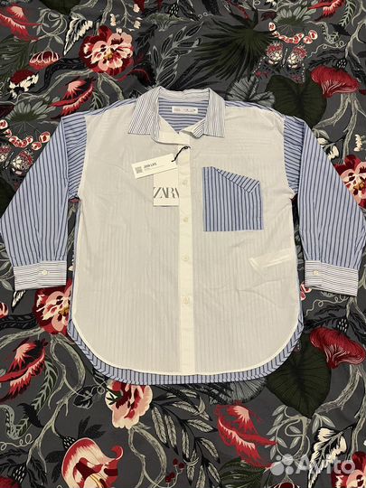 Новая рубашка блузка Zara 10 140 поплин