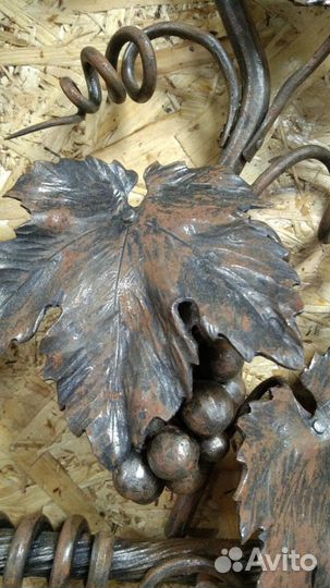 Кованый каминный набор виноградная лоза