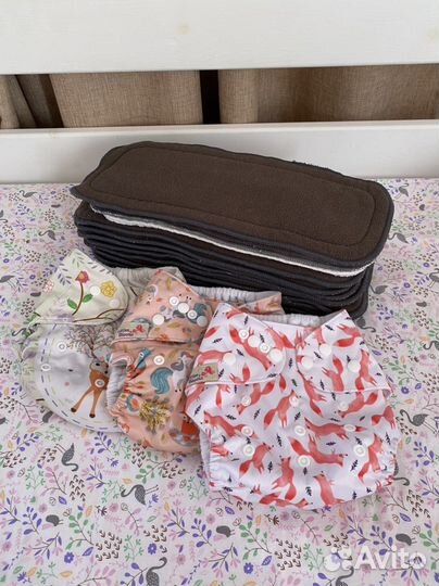 Набор многоразовые подгузники и вкладыши