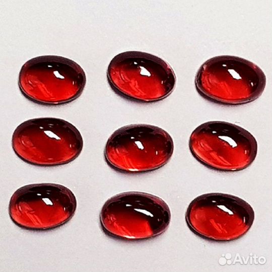 Гранат натуральный кабошон 6,57Ct 6х4мм 9шт Овал