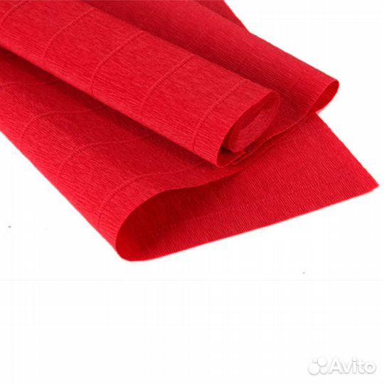 87500368 Бумага гофрированная простая, 50см*2,5м 180гр 580 красный