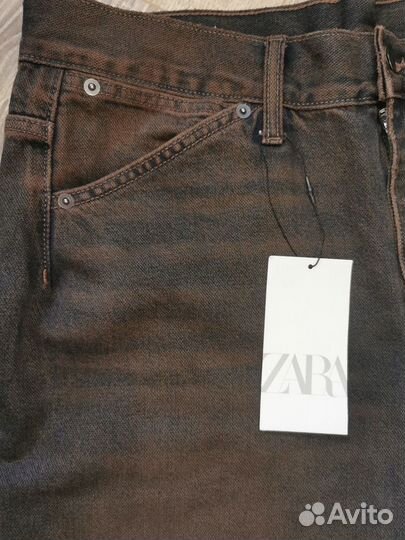 Джинсы багги Zara мужские overdyed