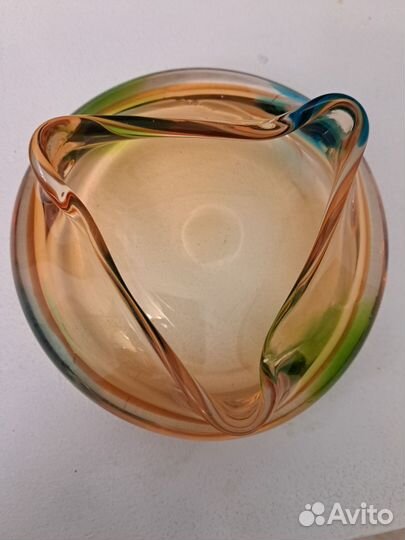 Пепельница цветное стекло СССР