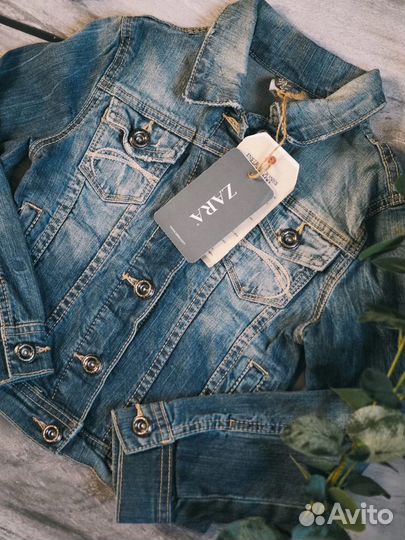 Джинсовая куртка zara новая