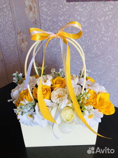 Букет из мыльных цветов