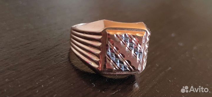 Мужская золотая печатка 20размер