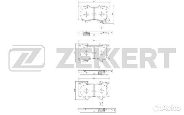 Колодки тормозные передние lexus GX 470, toyota land cruiser prado 120, prado 150, sequoia, tacoma