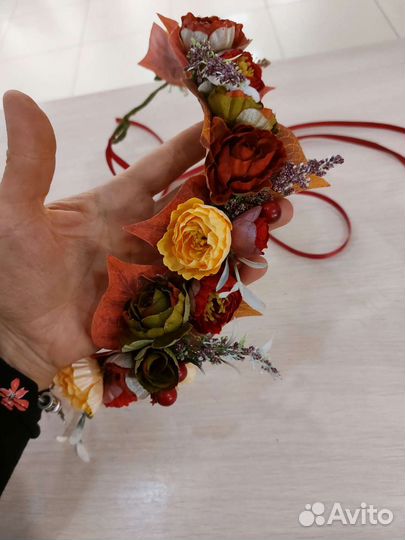 Ободок осенний заколка