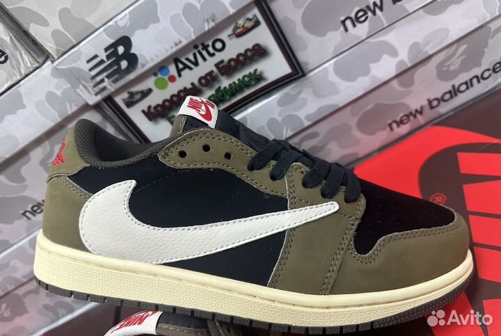 Кроссовки Nike air jordan 1 low travis scott Mocha