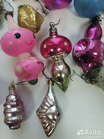 Елочные игрушки времен СССР 32 штуки