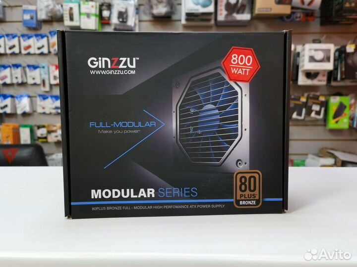 Новый Блок питания для Пк Ginzzu MC 800 80+Bronze