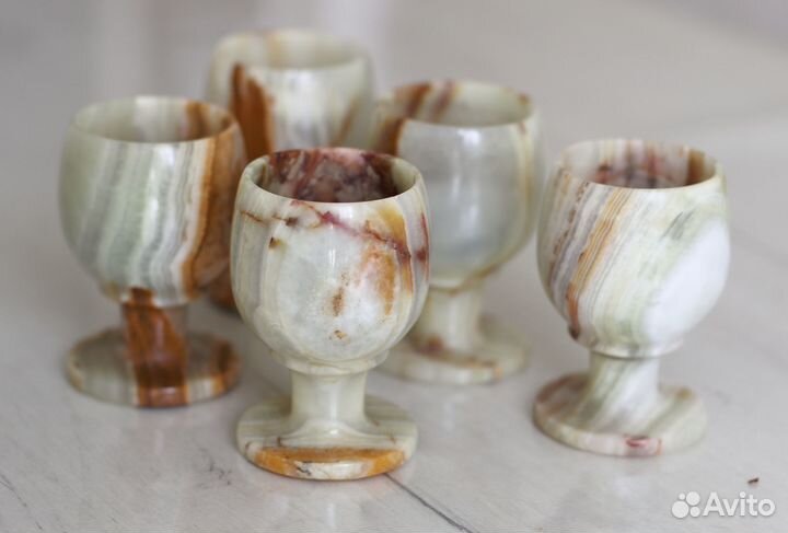 Рюмки из оникса 5 шт