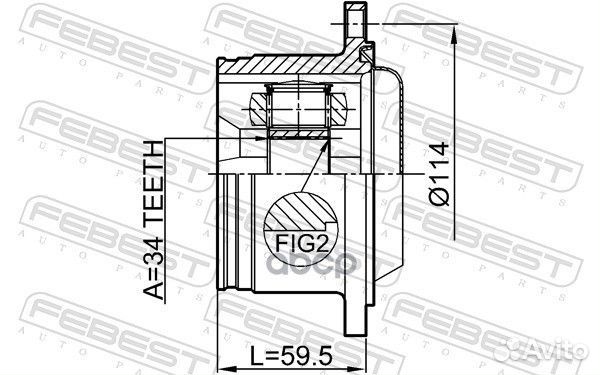 ШРУС внутренний 34x114 (volkswagen passat B5/B5