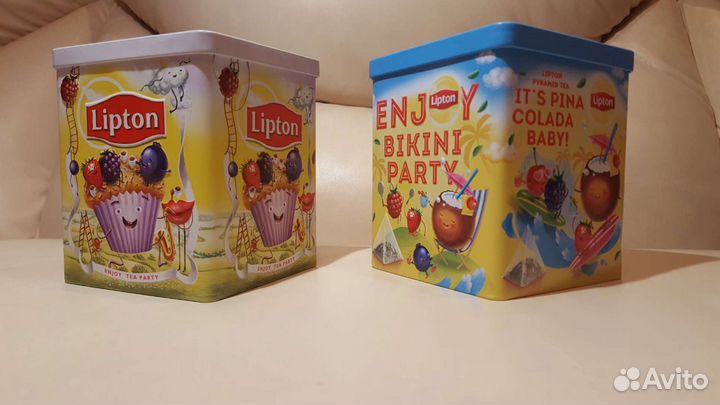 Коллекционные жестяные банки из-под чая, печенья