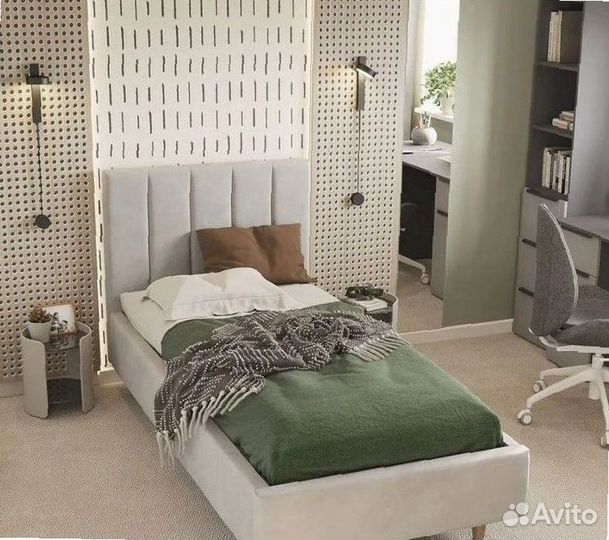 Односпальная мягкая кровать