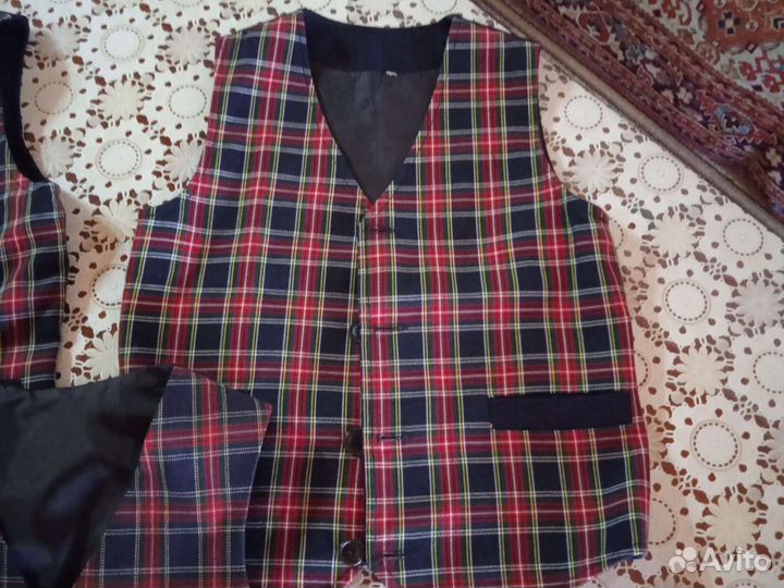 Школьная форма синяя клетка