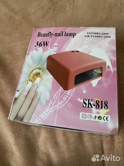 Лампа для маникюра led 36w + ванночка набор