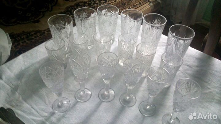 Стаканы,стопки,рюмки.Хрусталь.СССР