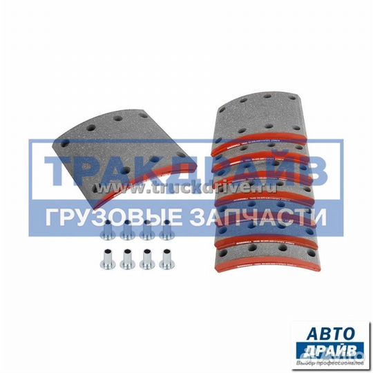 Накладки тормозные комплект (2 ремонт) (с заклепка