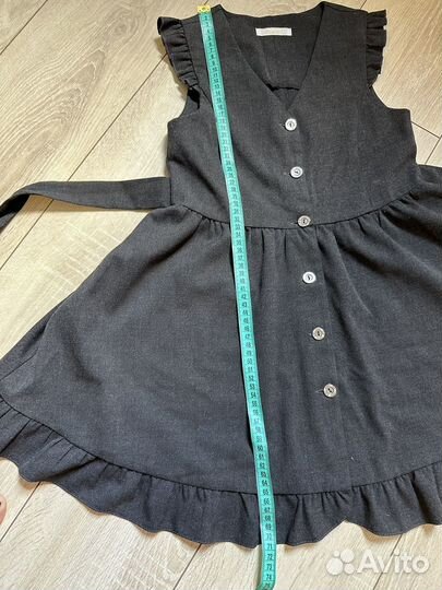 Сарафан Платье школьный серый 128 134