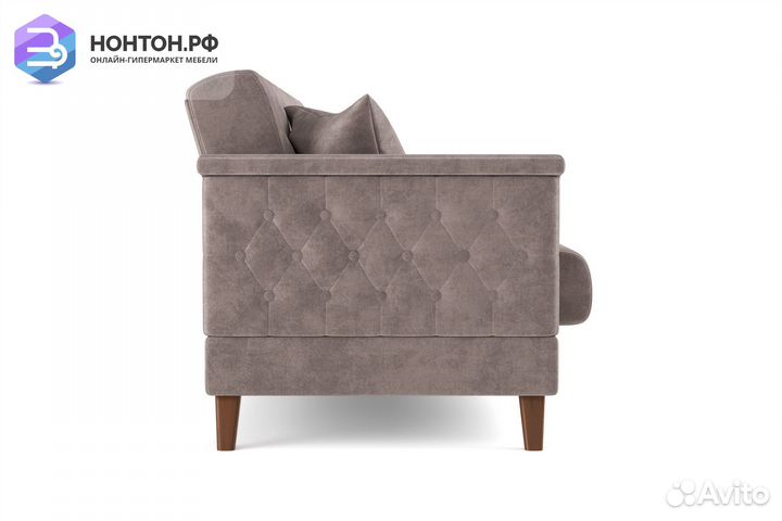 Диван книжка Амарант серо-коричневый