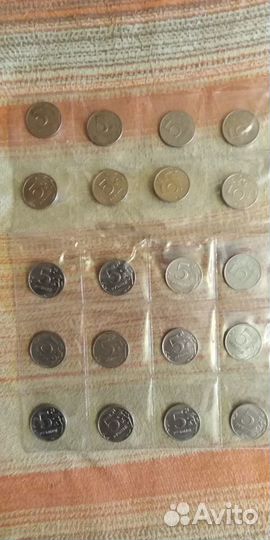 Монеты 5 р 1997- 2016. 20 р 1992 л,10 р 2009 м